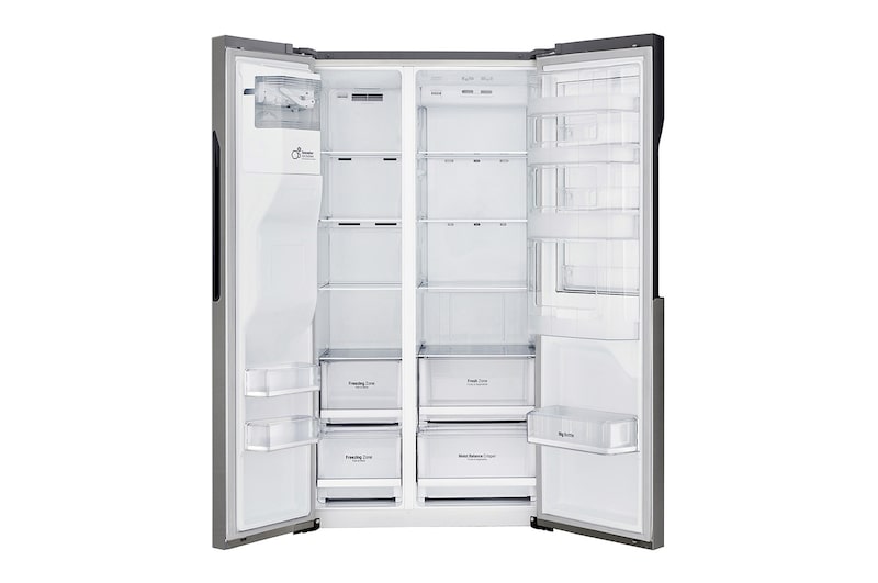 LG Réfrigérateur Américain | 606L | Compresseur linéaire | Total No Frost | Smart Diagnosis | Moist Balance Crisper | Door in Door ® | F, LG GSJ360DIDV